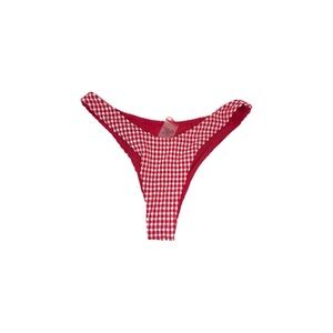 Sanori Swim Red White Gingham Tahiti Bathing Suit Bottoms - Size Large